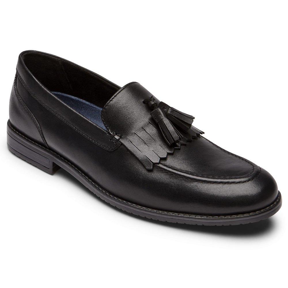 Rockport Loafers For Mens Black - Style Purpose 3 Tassel - GL6812534